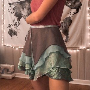 cool colored wrap skirt